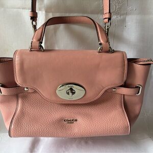 Coach Blush Pink Leather Satchel
